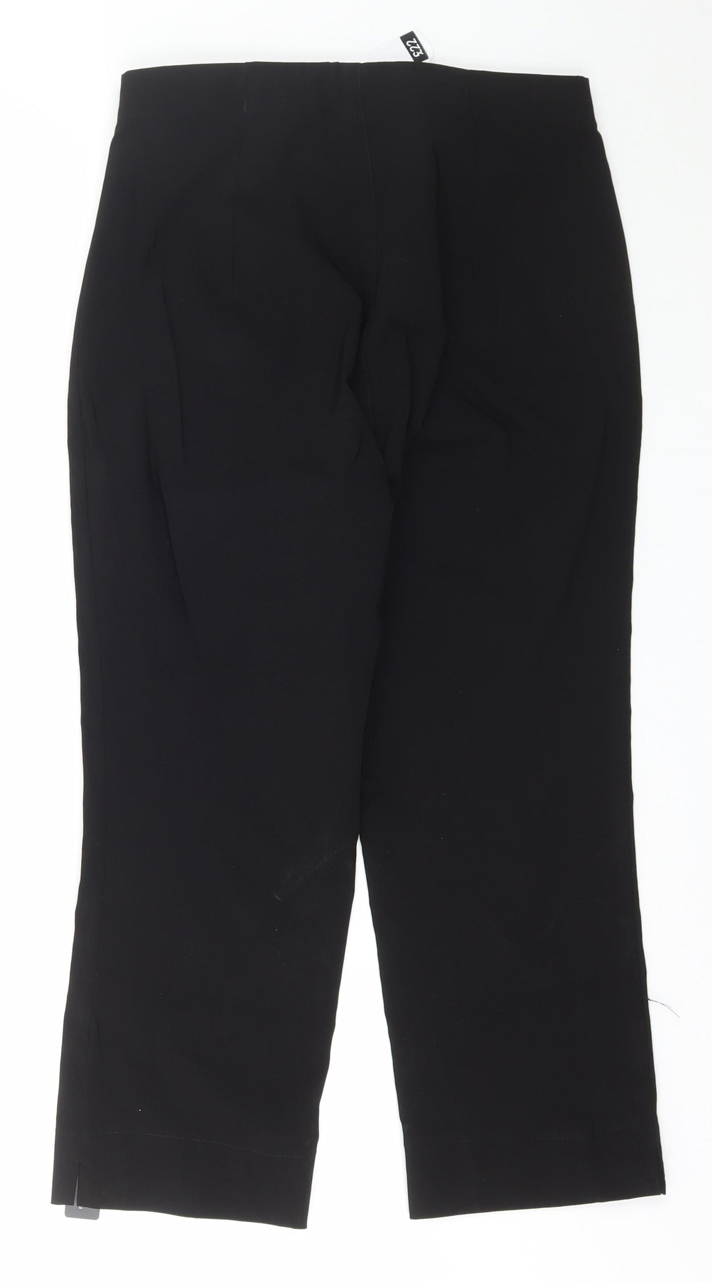 Roman Womens Black  Viscose Capri Trousers Size 14 L22 in Regular