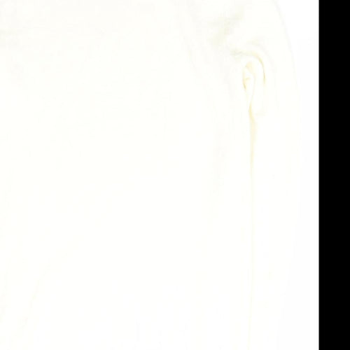Marks and Spencer Womens Ivory Roll Neck  Acrylic Pullover Jumper Size 6