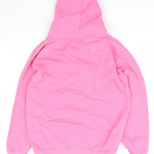 Just Hoods Girls Pink  Polyester Pullover Hoodie Size 9-10 Years  Pullover - Eat sleep repeat