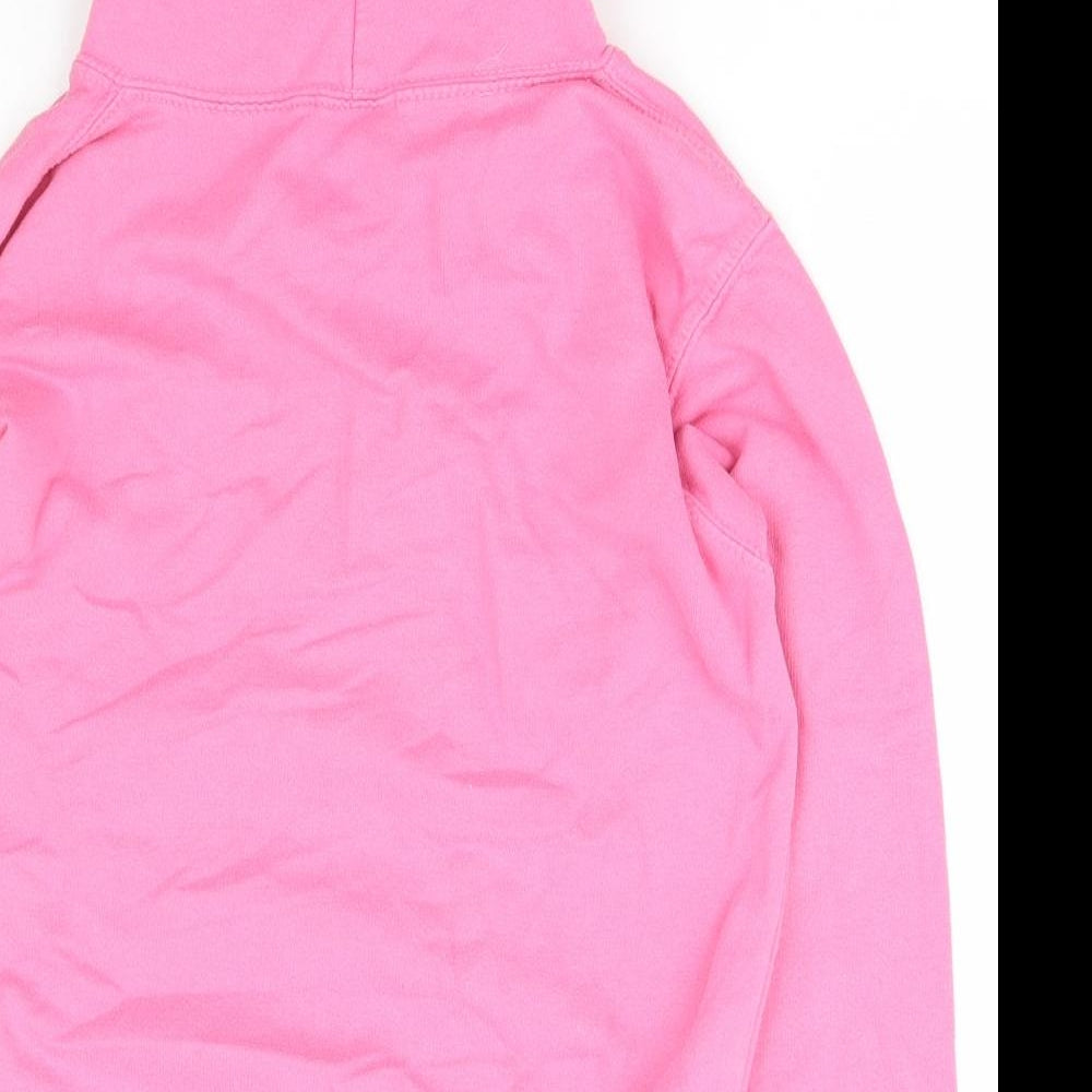Just Hoods Girls Pink  Polyester Pullover Hoodie Size 9-10 Years  Pullover - Eat sleep repeat