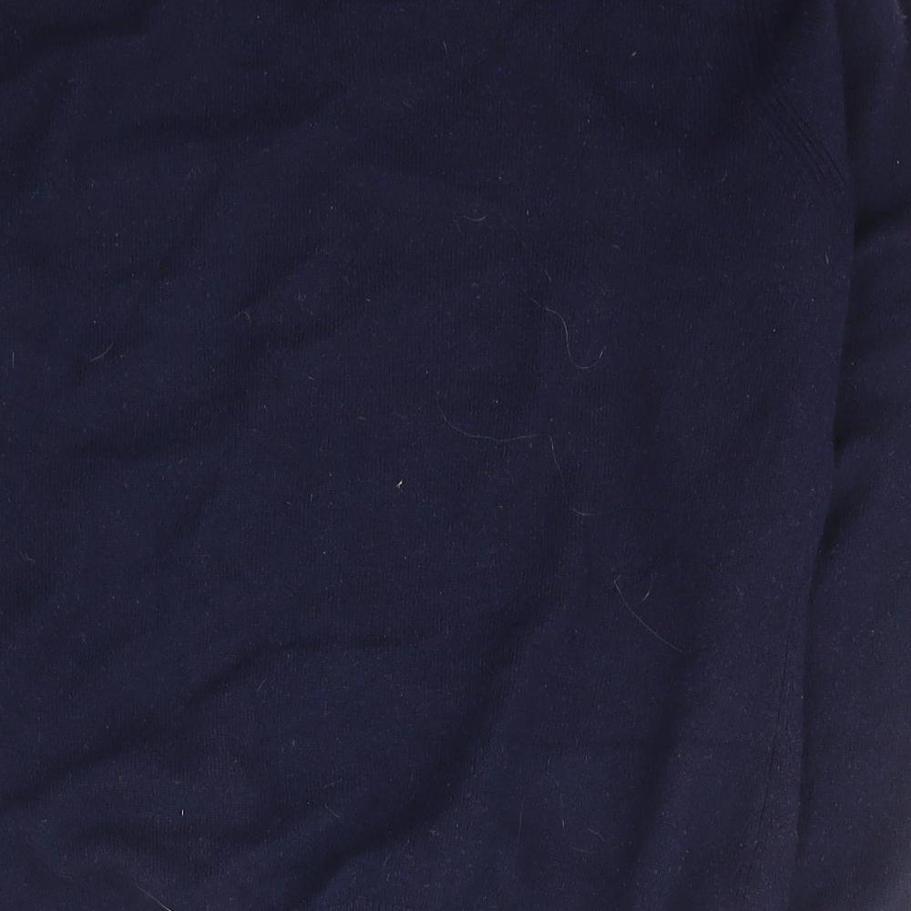 Penny Plain Womens Blue Scoop Neck  Cashmere Cardigan Jumper Size M