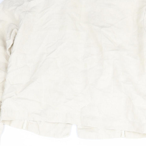 Edeis Womens Ivory   Jacket  Size 8  Hook & Eye
