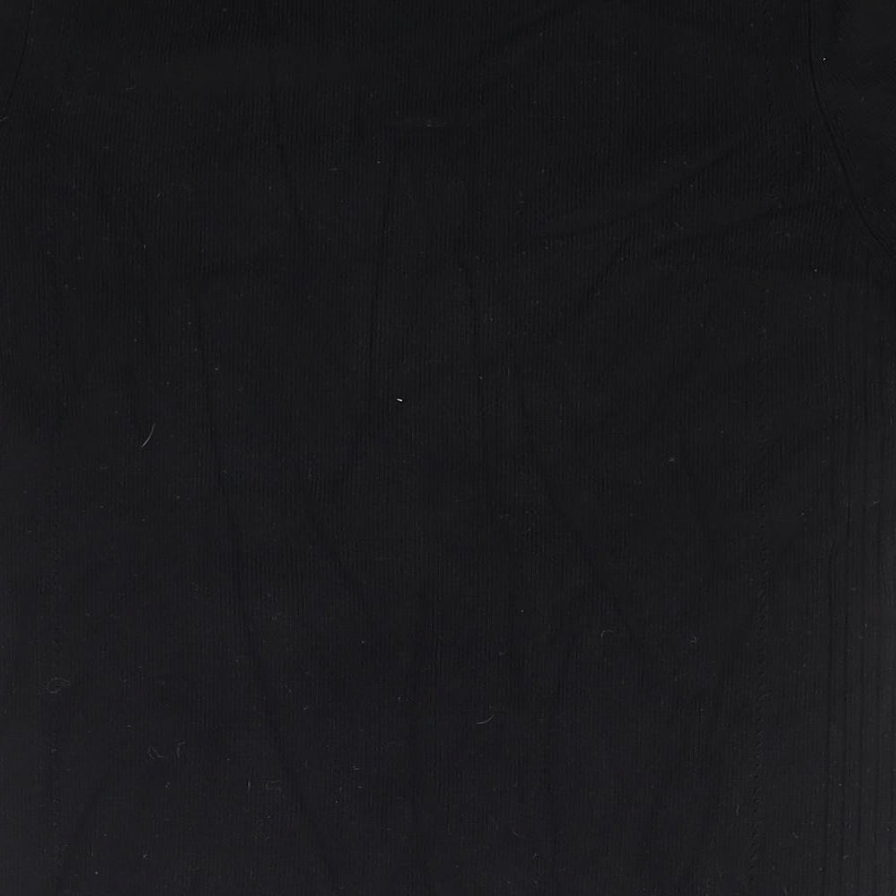 Journal Womens Black Scoop Neck  Viscose Pullover Jumper Size 14