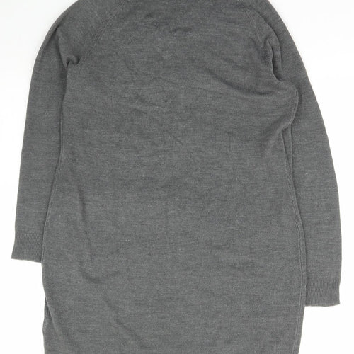Avenue Womens Grey Scoop Neck  Acrylic Pullover Jumper Size 14