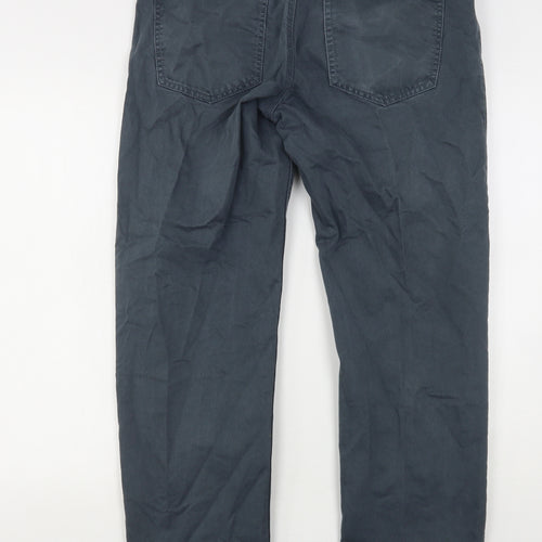 NEXT Mens Grey  Cotton Straight Jeans Size 34 L31 in Regular