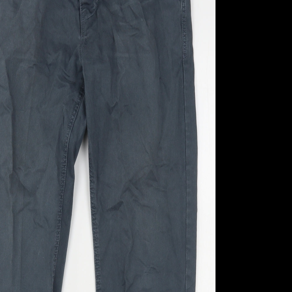 NEXT Mens Grey  Cotton Straight Jeans Size 34 L31 in Regular