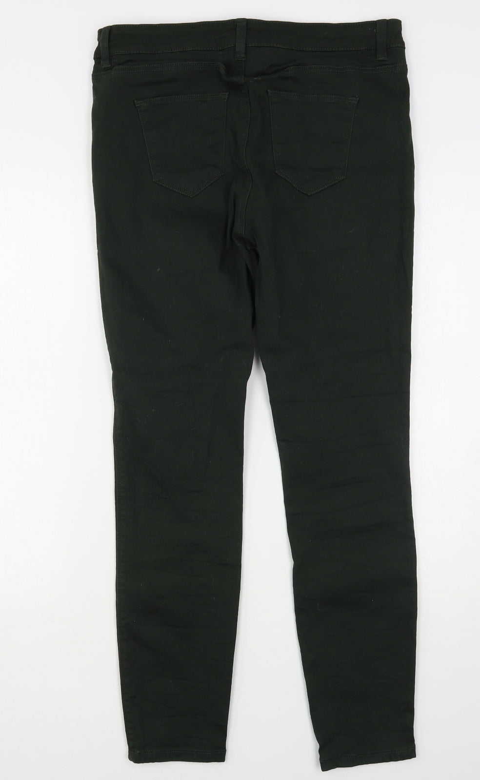 NEXT Womens Green  Cotton Skinny Jeans Size 14 L29 in Regular