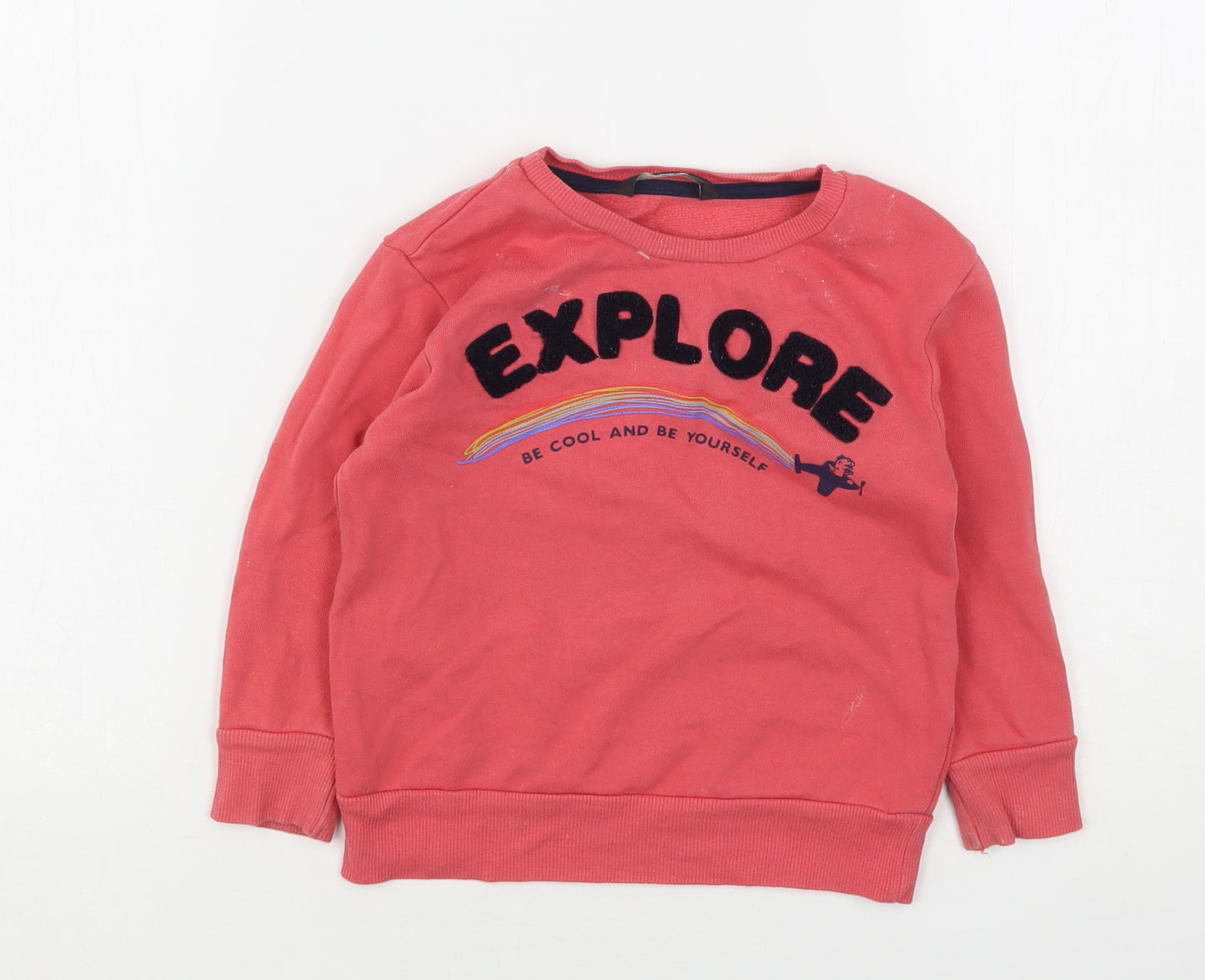 George Girls Pink  Cotton Pullover Jumper Size 18-24 Months
