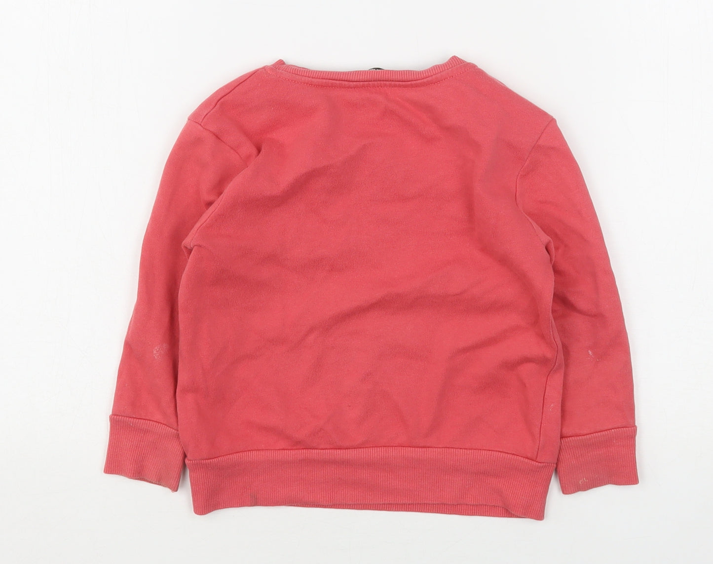 George Girls Pink  Cotton Pullover Jumper Size 18-24 Months