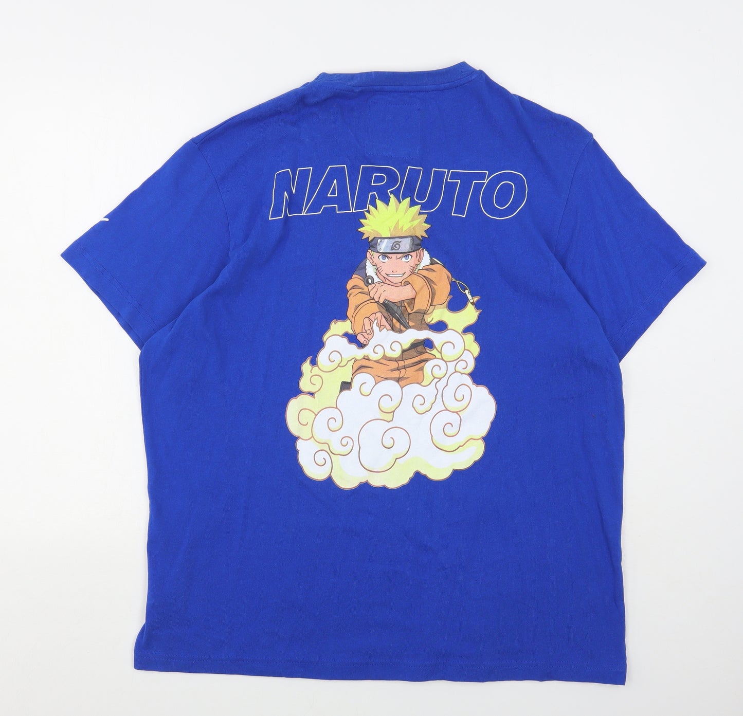 Pull&Bear Mens Green  Cotton  T-Shirt Size XL Round Neck  - Naruto