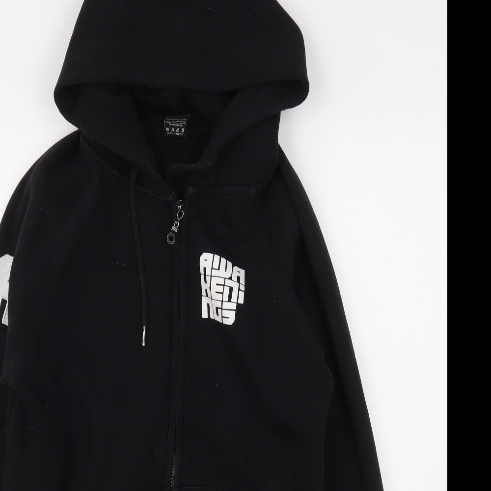 Awaken Kings Mens Black  Polyester Full Zip Hoodie Size M