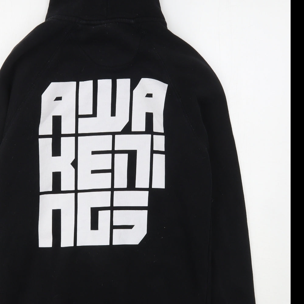 Awaken Kings Mens Black  Polyester Full Zip Hoodie Size M