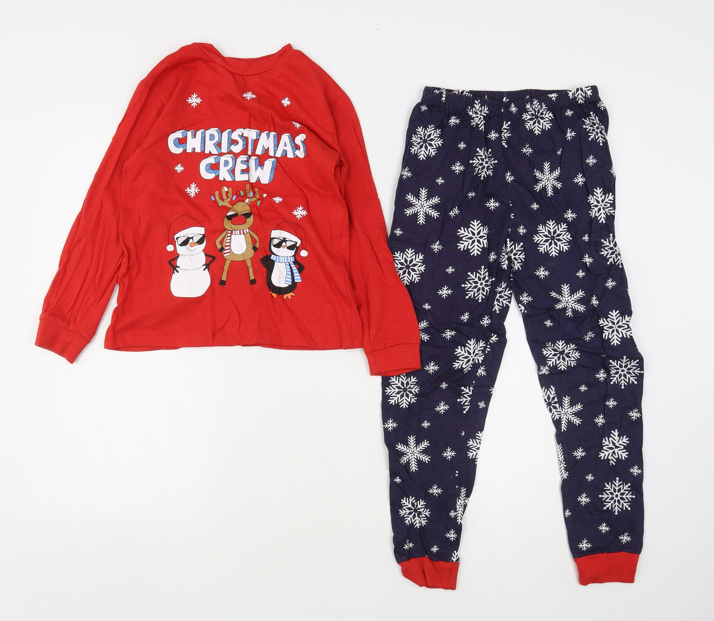 B&M Boys Multicoloured Geometric Cotton  Pyjama Set Size 8-9 Years   - Christmas