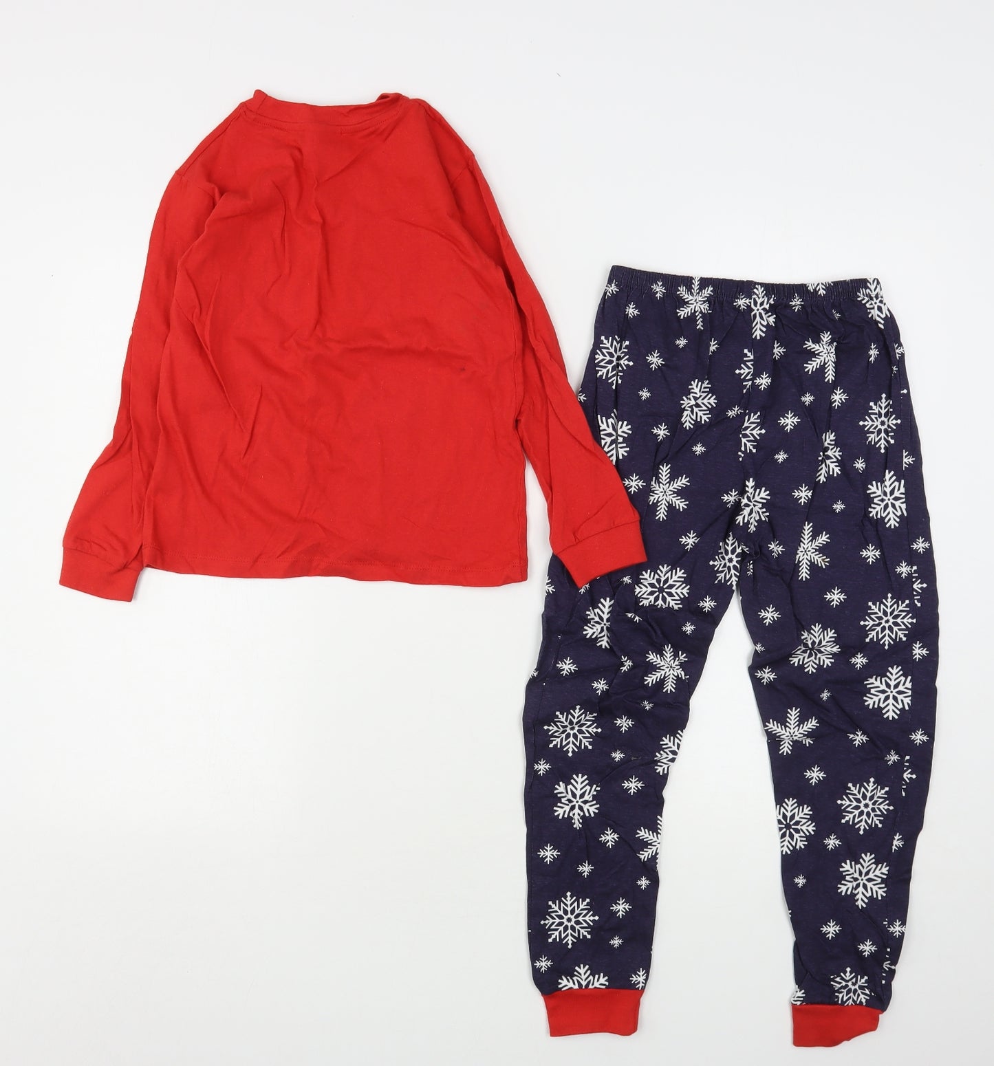 B&M Boys Multicoloured Geometric Cotton  Pyjama Set Size 8-9 Years   - Christmas