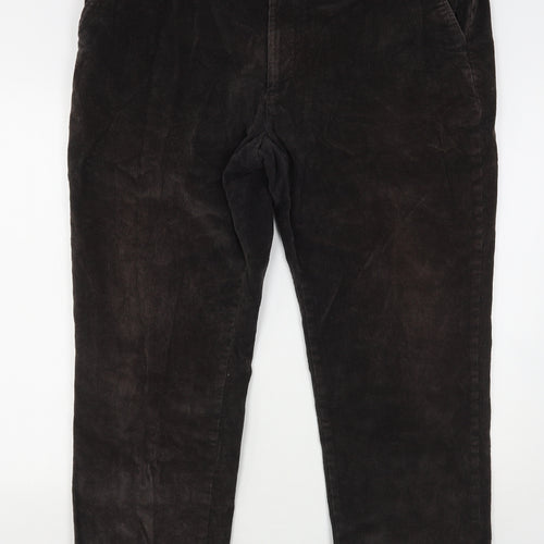 Dunnes Stores Mens Black  Cotton Trousers  Size 44 L28 in Regular