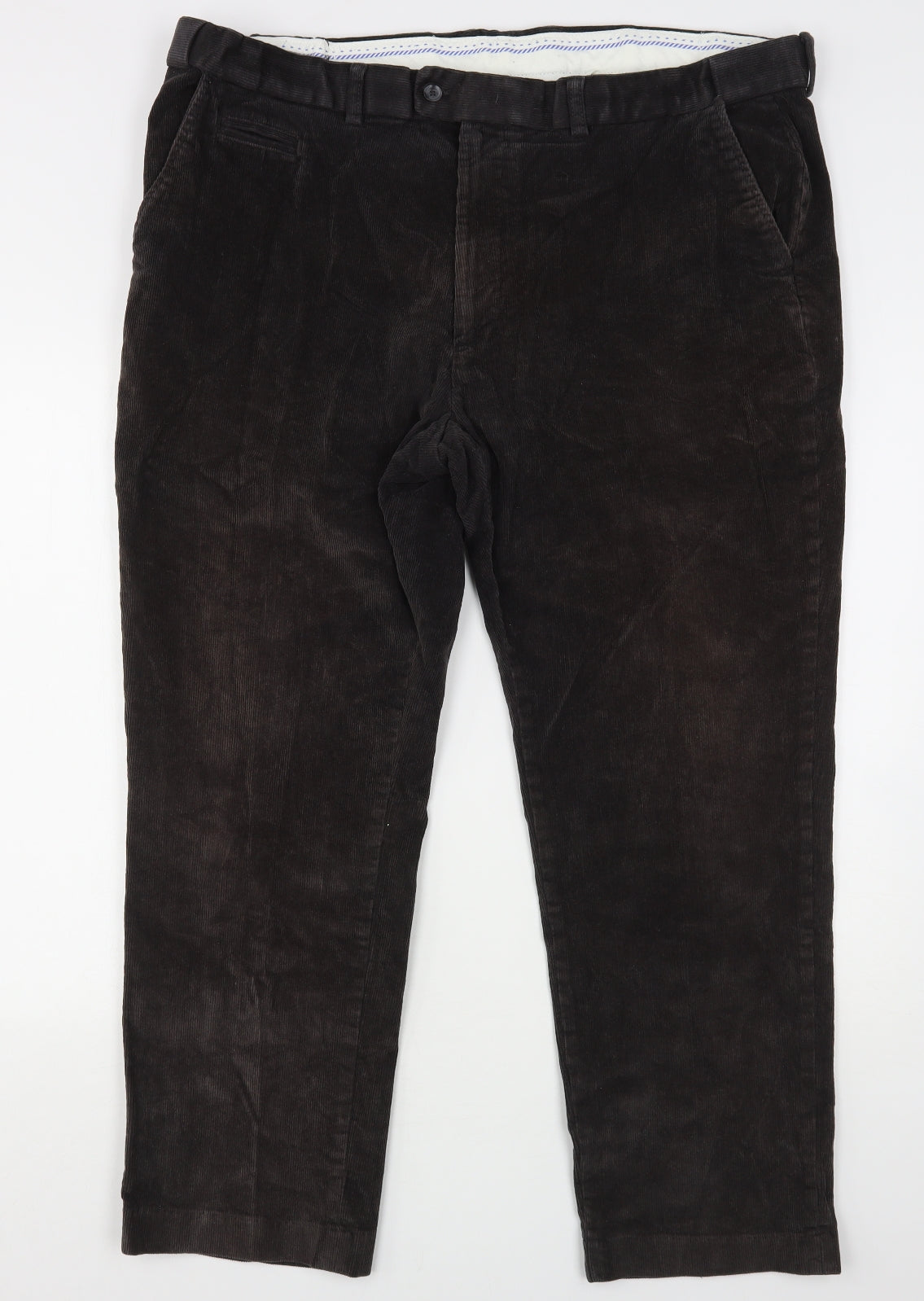 Dunnes Stores Mens Black  Cotton Trousers  Size 44 L28 in Regular