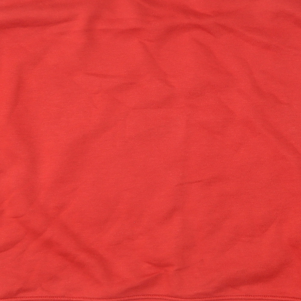 Primark Womens Red Round Neck  Polyester Pullover Jumper Size 14   - Christmas Jumper. Size 12/14.
