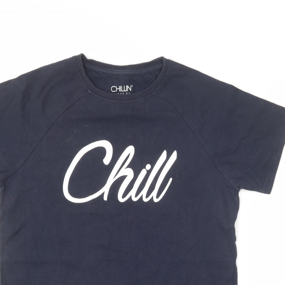 NEXT Boys Blue  Cotton Pullover T-Shirt Size 14 Years Round Neck