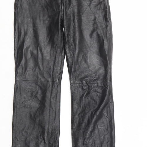 Vera Pelle Womens Black  Polyester Jegging Trousers Size 42 L27 in Regular
