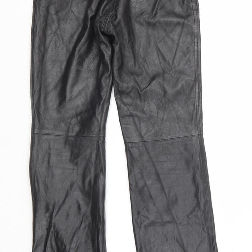 Vera Pelle Womens Black  Polyester Jegging Trousers Size 42 L27 in Regular