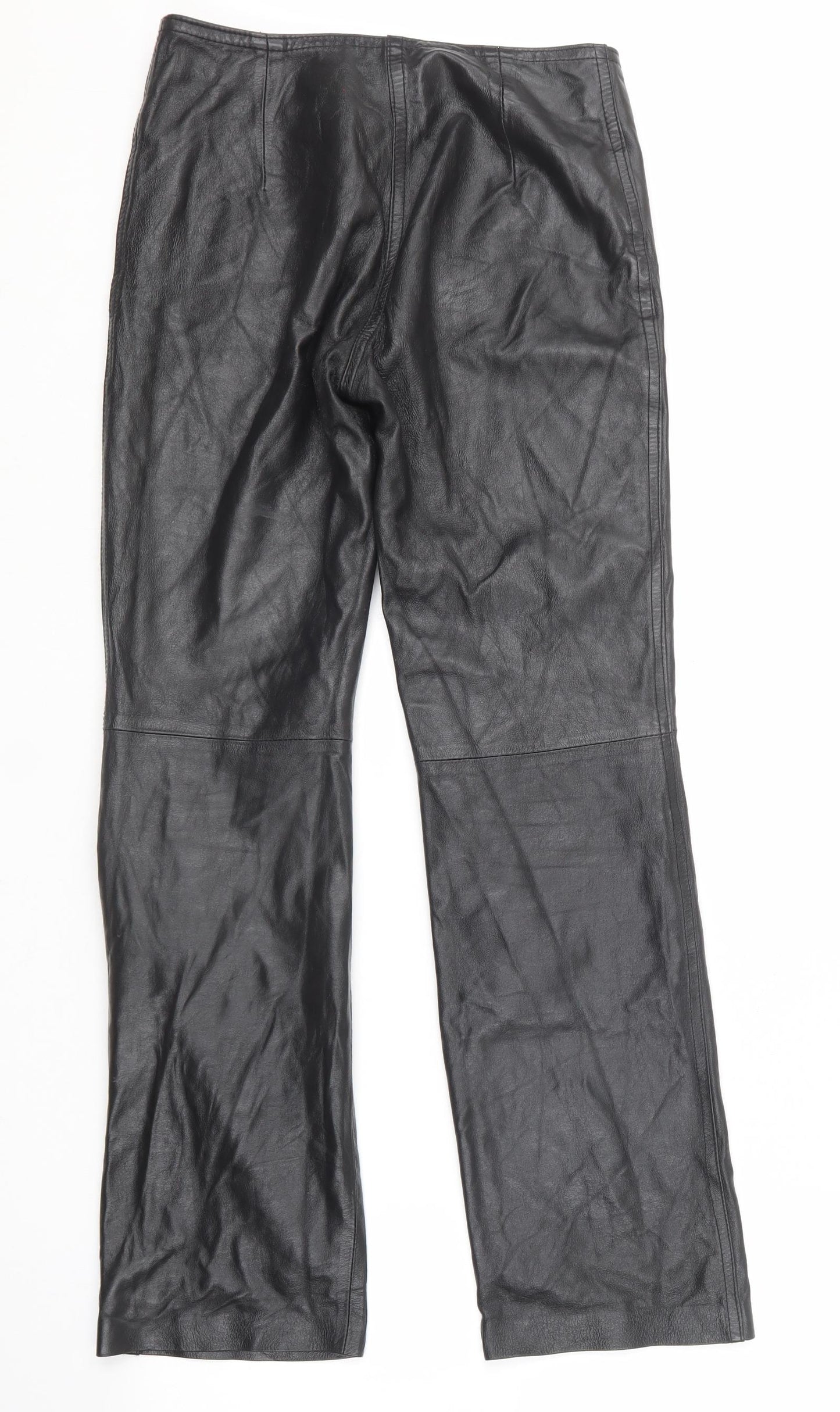Vera Pelle Womens Black  Polyester Jegging Trousers Size 42 L27 in Regular