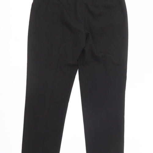 Topshop Womens Black  Polyester Carrot Trousers Size 8 L24 in Regular
