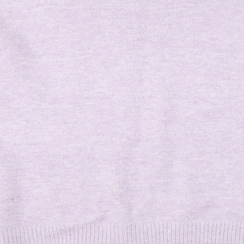 George Womens Purple Crew Neck Animal Print Polyester Pullover Jumper Size M   - 12/14