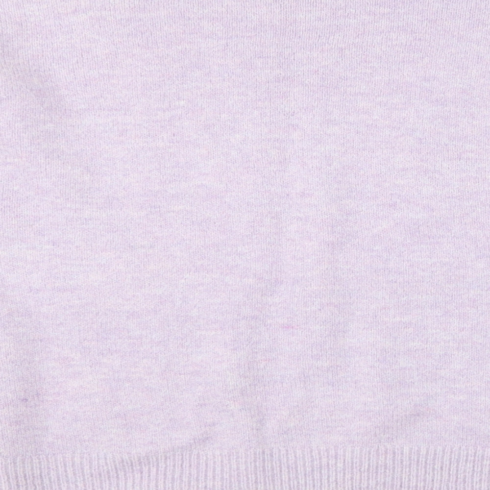 George Womens Purple Crew Neck Animal Print Polyester Pullover Jumper Size M   - 12/14