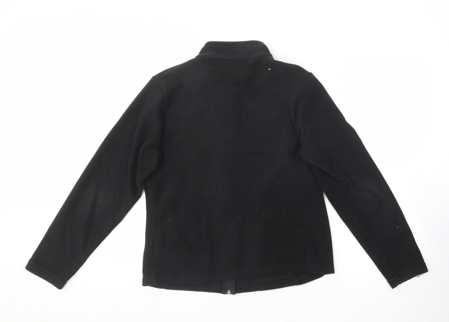 Marks and Spencer Womens Black Collared  Polyester Pullover Jumper Size 14