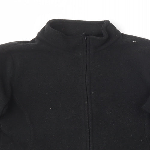 Marks and Spencer Womens Black Collared  Polyester Pullover Jumper Size 14