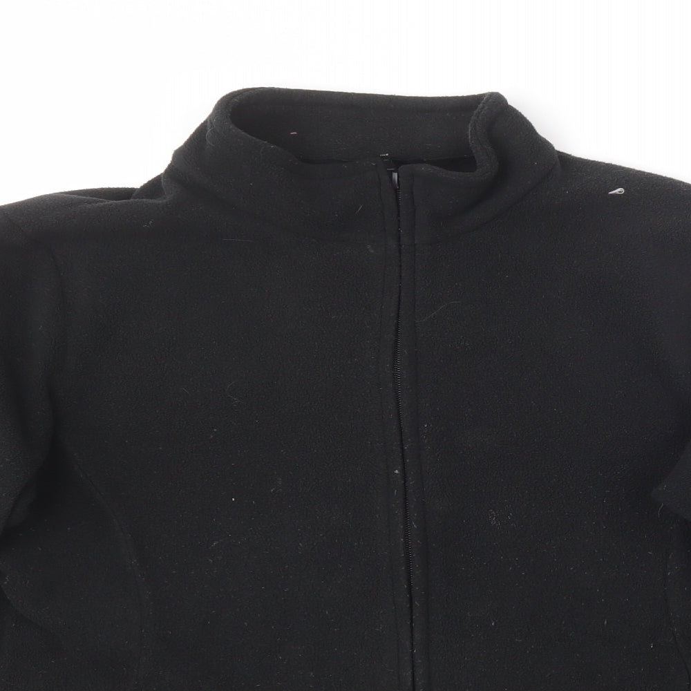 Marks and Spencer Womens Black Collared  Polyester Pullover Jumper Size 14