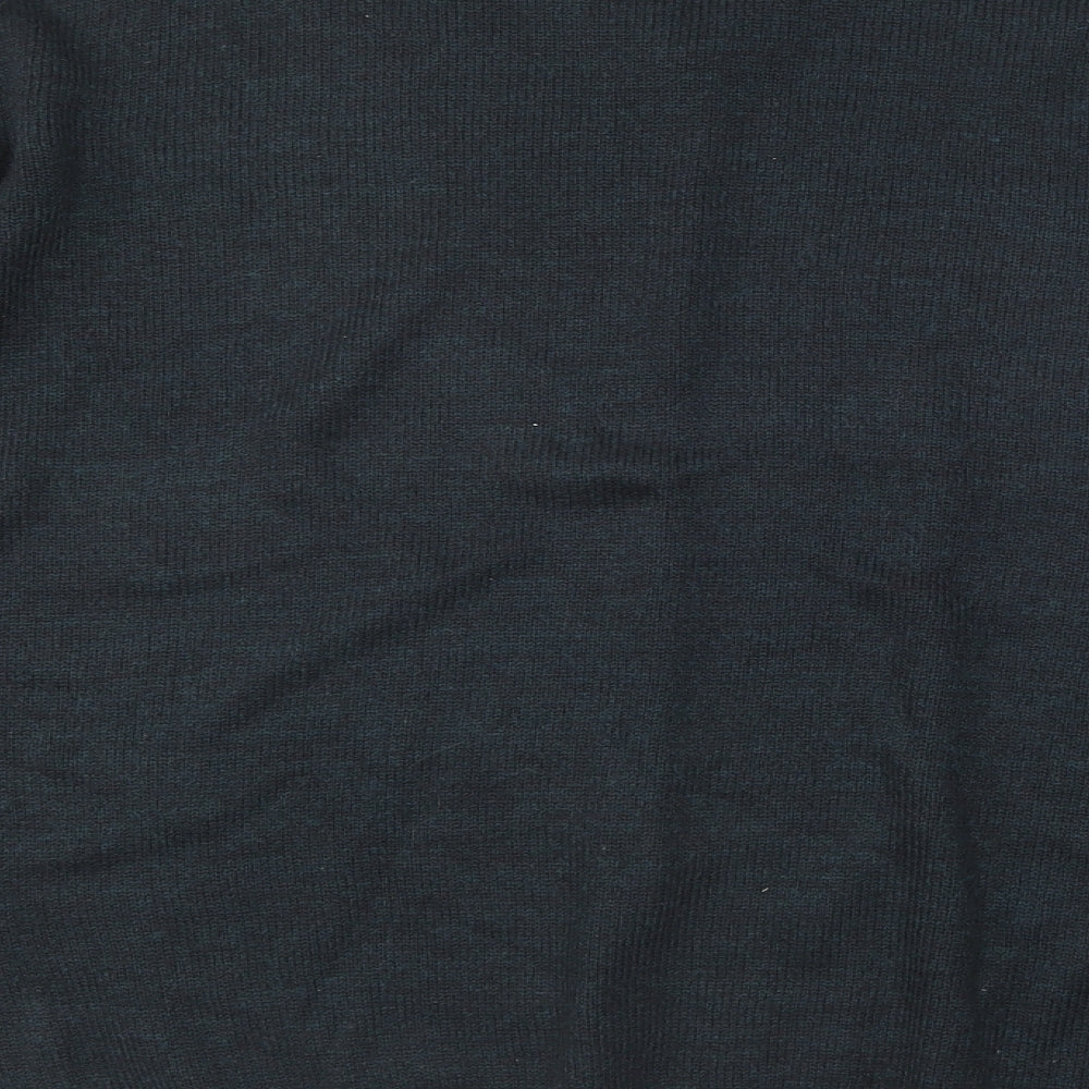James Pringle Mens Black V-Neck  Acrylic Pullover Jumper Size 2XL