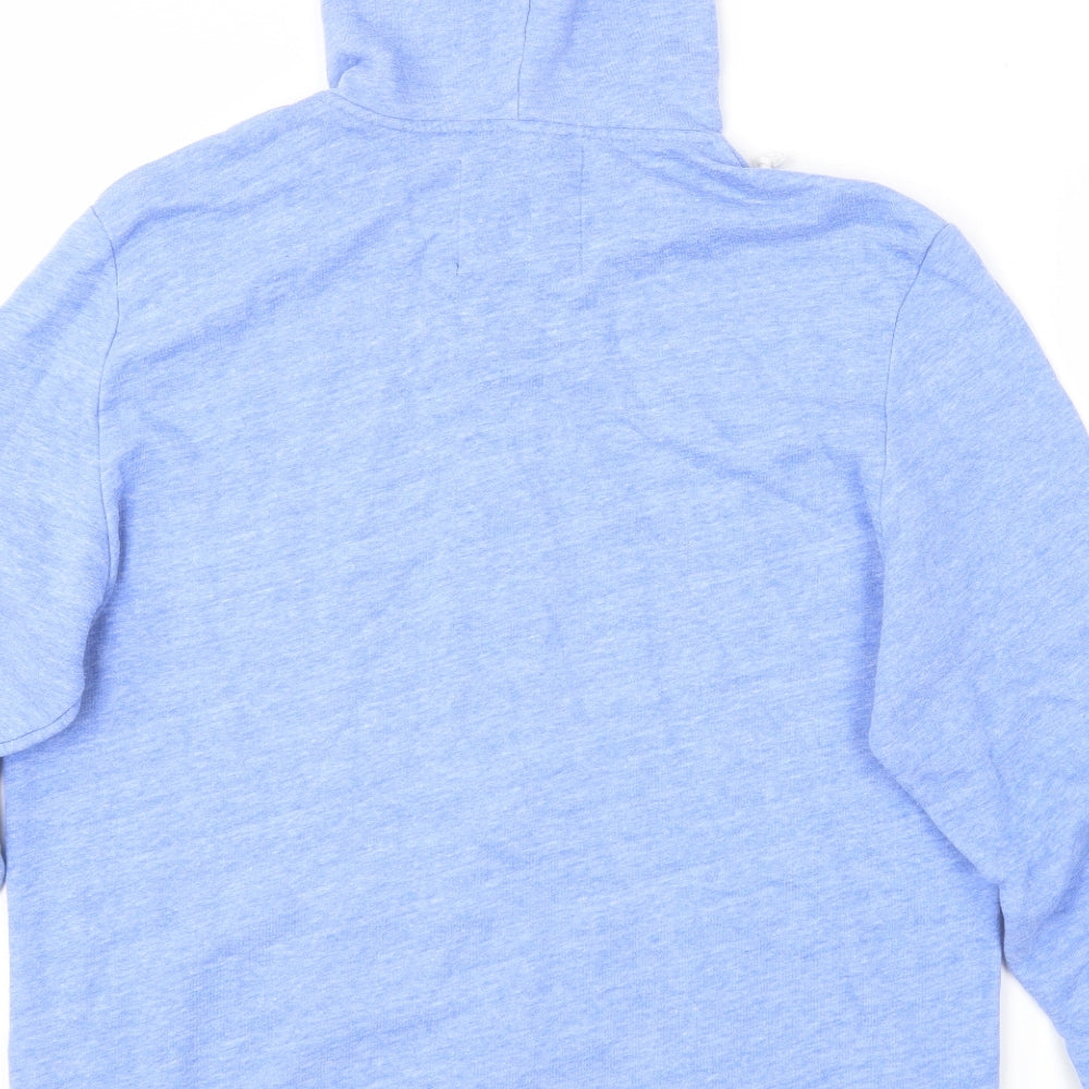 H&M Mens Blue  Cotton Full Zip Hoodie Size L
