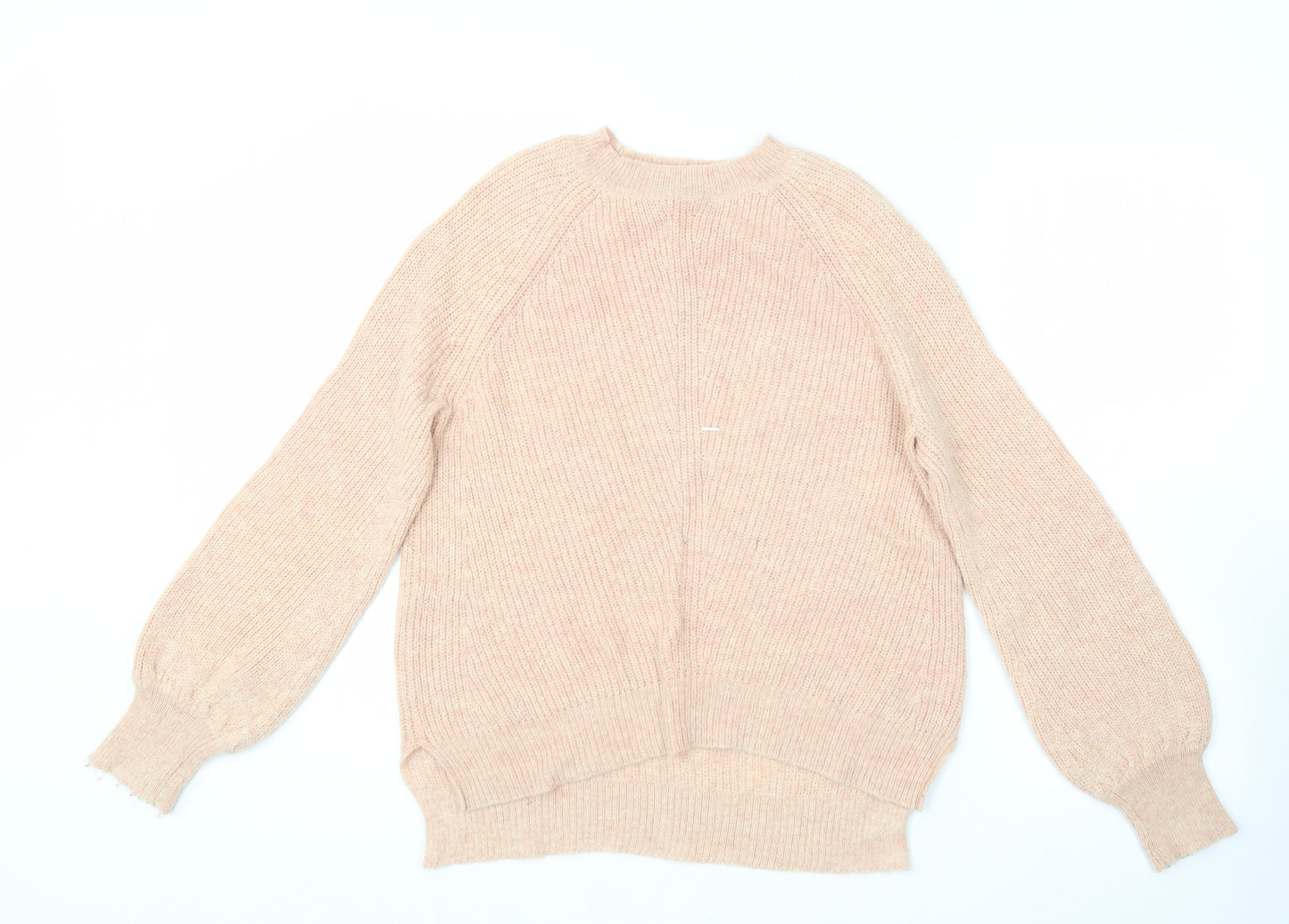 Marks and Spencer Womens Pink Round Neck  Polyamide Pullover Jumper Size S