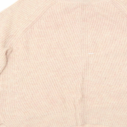 Marks and Spencer Womens Pink Round Neck  Polyamide Pullover Jumper Size S