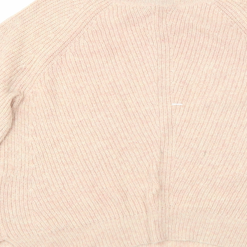 Marks and Spencer Womens Pink Round Neck  Polyamide Pullover Jumper Size S