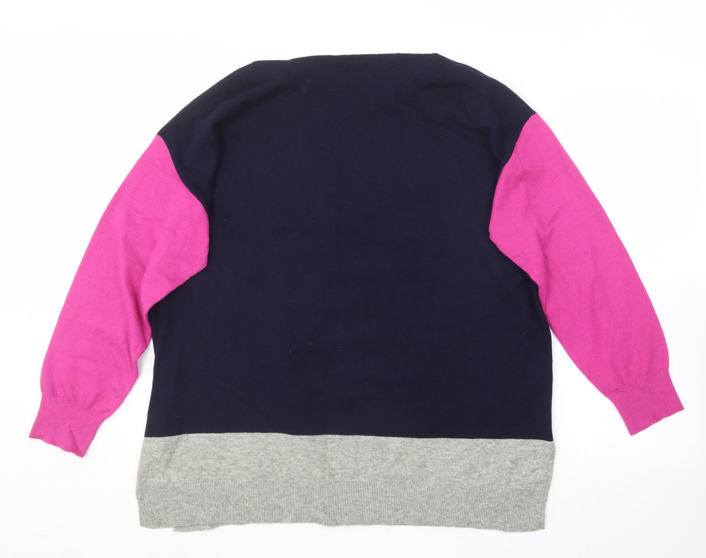 Very Womens Blue Round Neck  Viscose Pullover Jumper Size 16   - 16/18