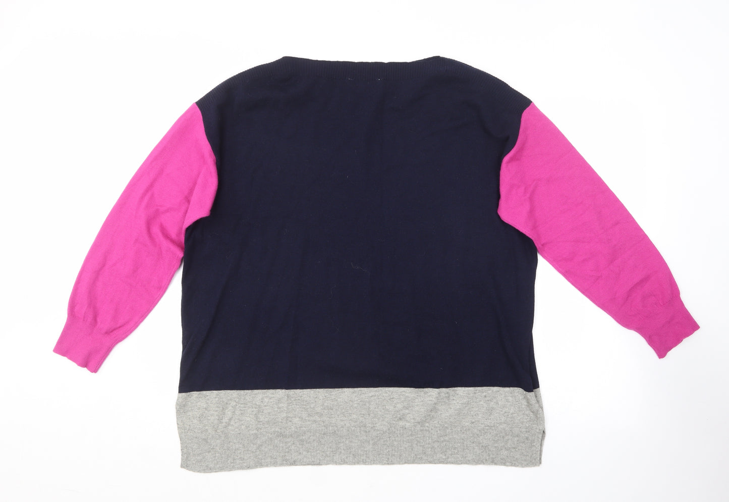 Very Womens Blue Round Neck  Viscose Pullover Jumper Size 16   - 16/18