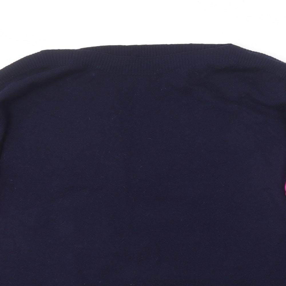 Very Womens Blue Round Neck  Viscose Pullover Jumper Size 16   - 16/18