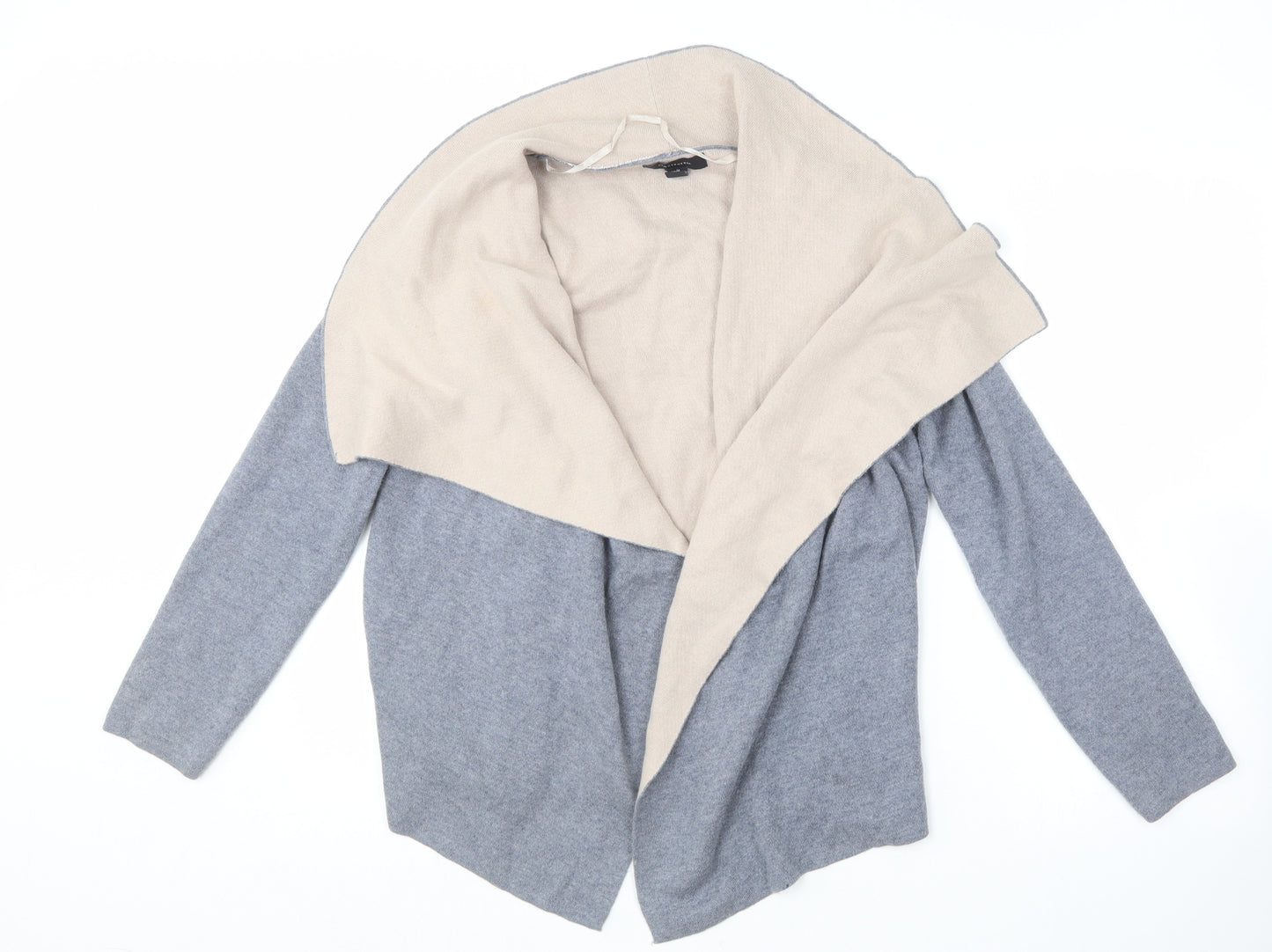 Atmosphere Womens Blue V-Neck  Cotton Cape Jumper Size M
