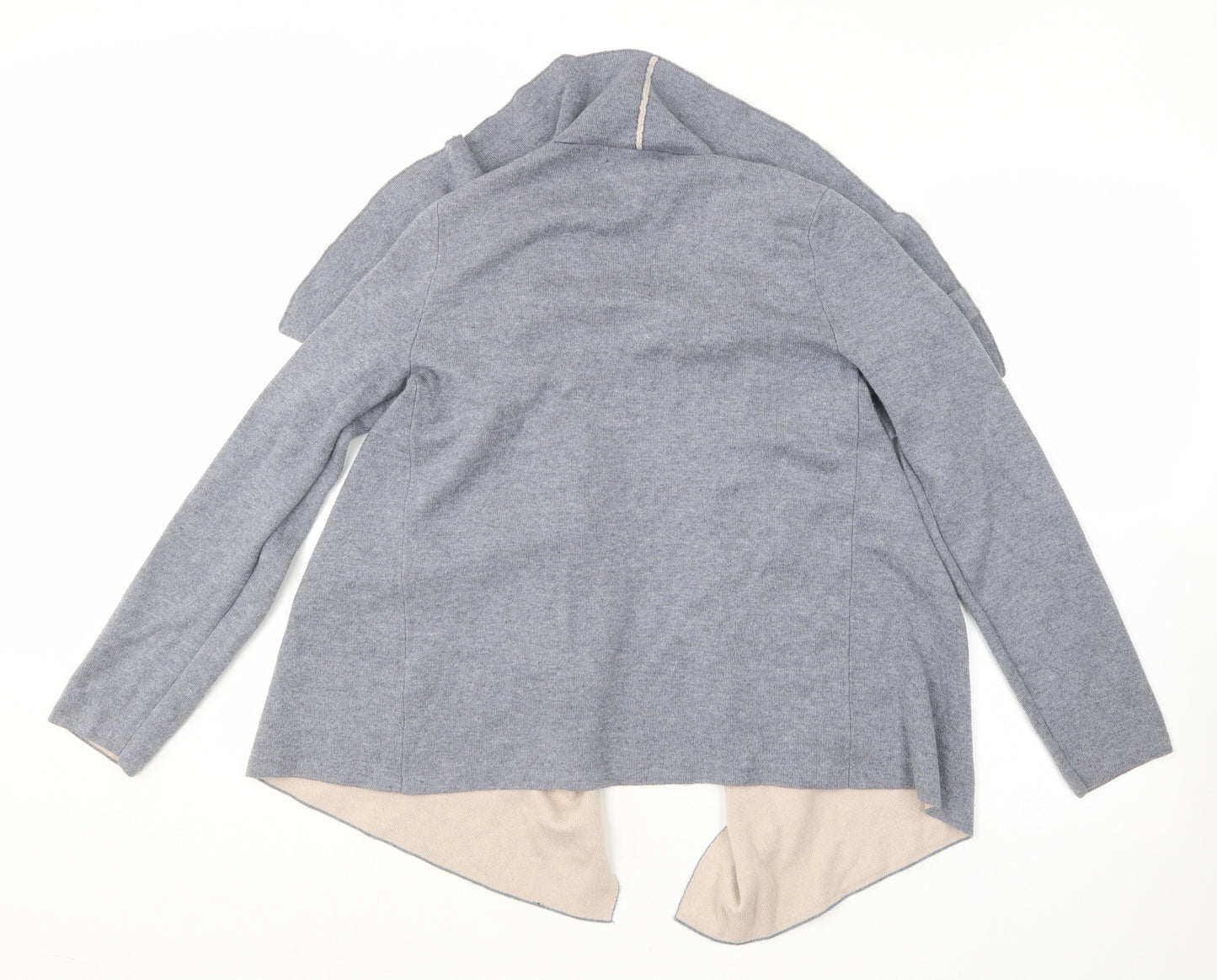 Atmosphere Womens Blue V-Neck  Cotton Cape Jumper Size M