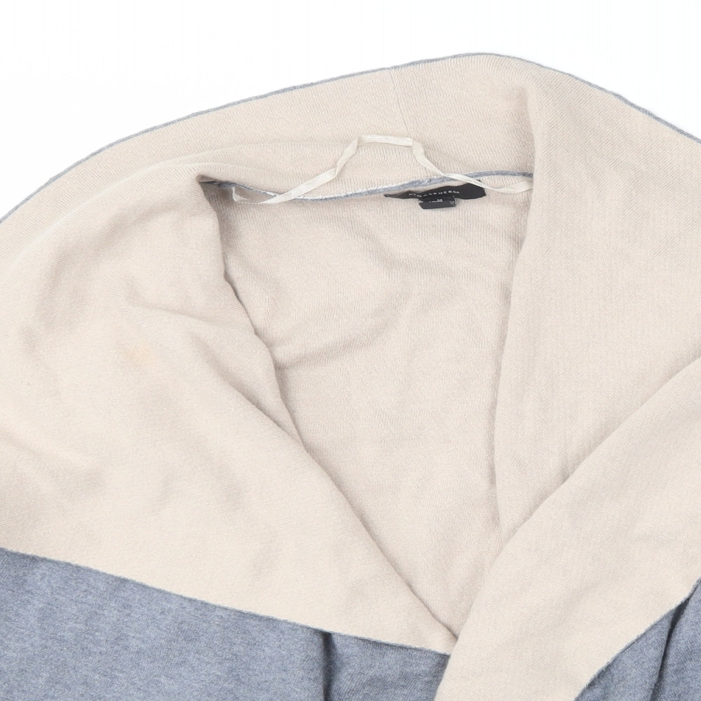 Atmosphere Womens Blue V-Neck  Cotton Cape Jumper Size M