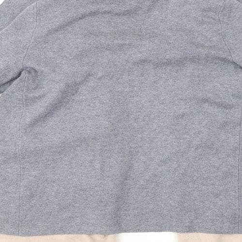 Atmosphere Womens Blue V-Neck  Cotton Cape Jumper Size M