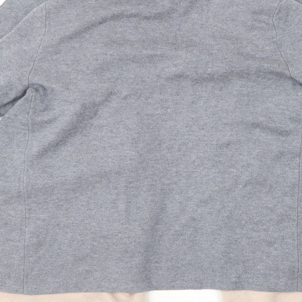 Atmosphere Womens Blue V-Neck  Cotton Cape Jumper Size M