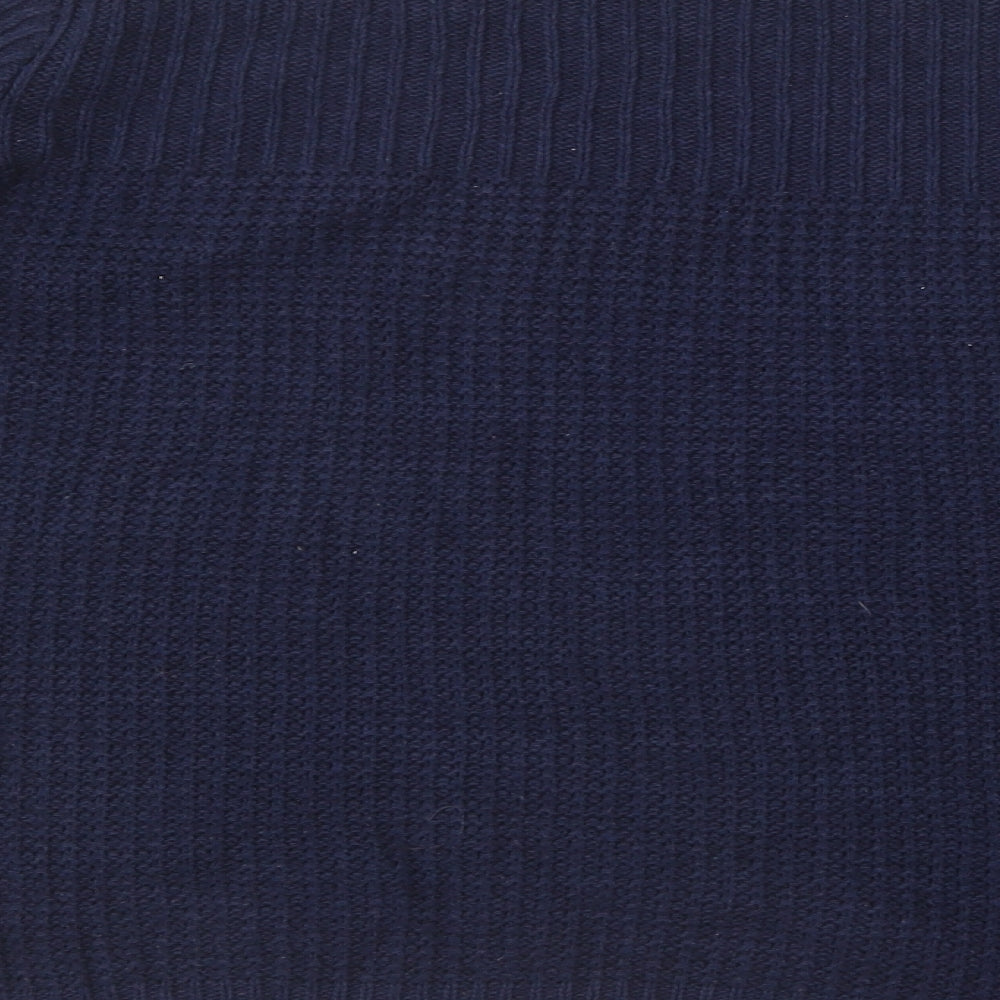 TU Womens Blue Scoop Neck  Acrylic Pullover Jumper Size 16