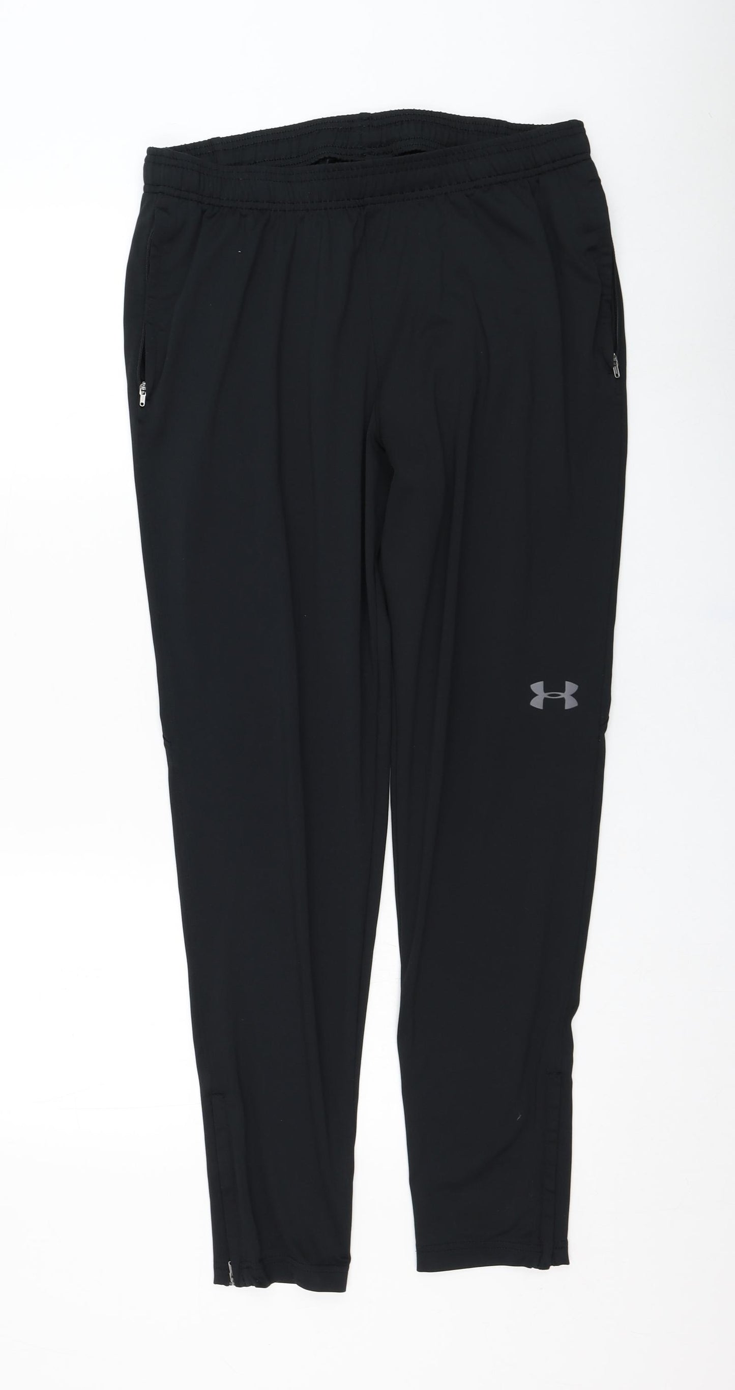 Under armour Mens Black  Polyester Jogger Trousers Size L L29 in Regular