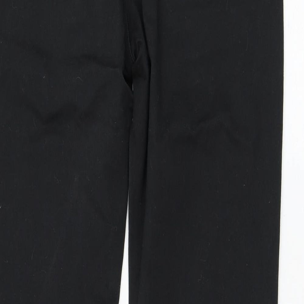 Wallis Womens Black  Cotton Straight Jeans Size 14 L31 in Regular Zip
