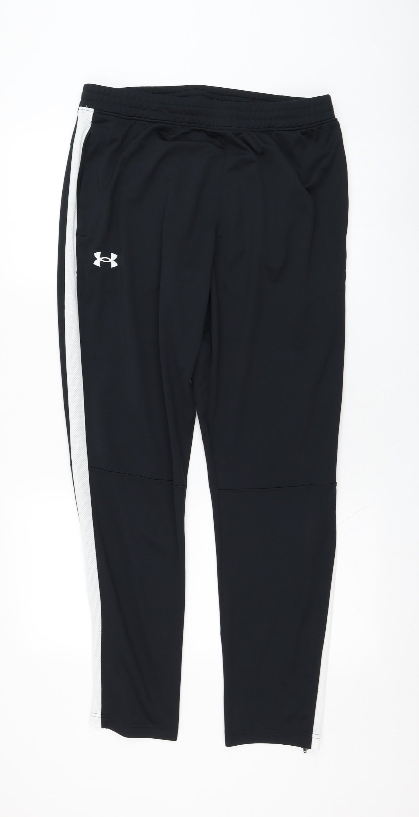 Under armour Mens Black  Polyester Jogger Trousers Size L L30 in Regular