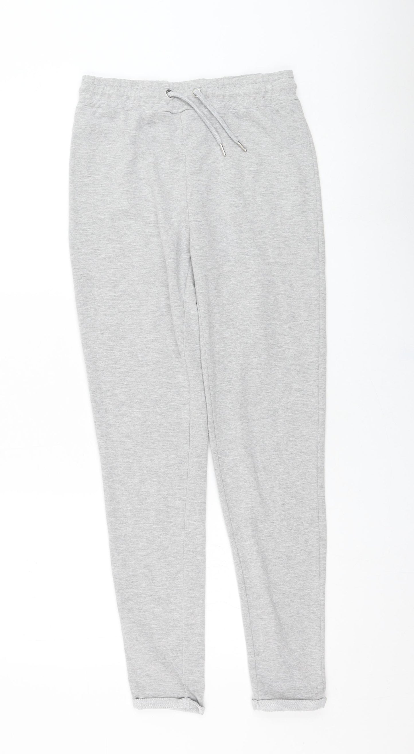 Primark Womens Grey  Cotton Jogger Trousers Size 6 L29 in Regular