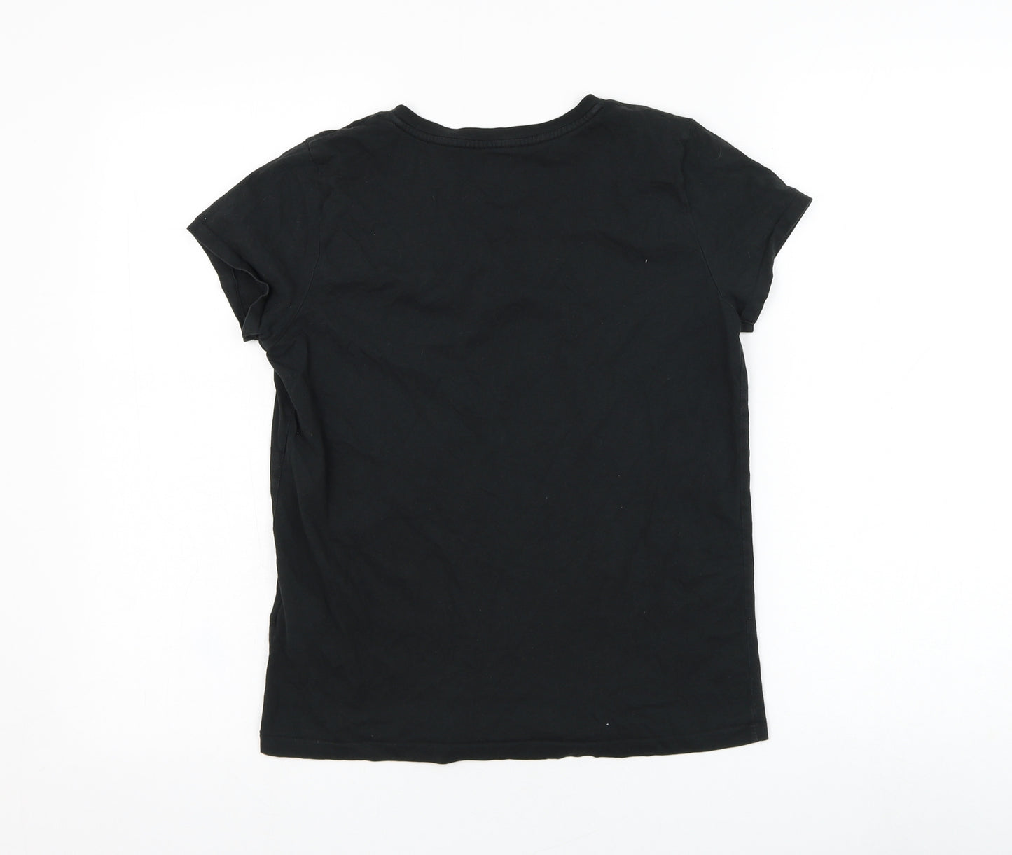 Ralph Lauren Mens Black  Cotton  T-Shirt Size S V-Neck